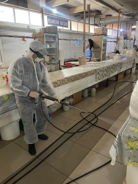 Дезинфекционные мероприятия в рамках подготовки к Российской выставке племенных овец и коз